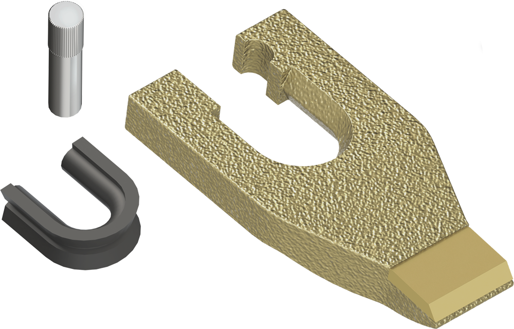 KIT – TOOTH – S4 – FLAT TUNGSTEN CHISEL – SHOCKLOCK™